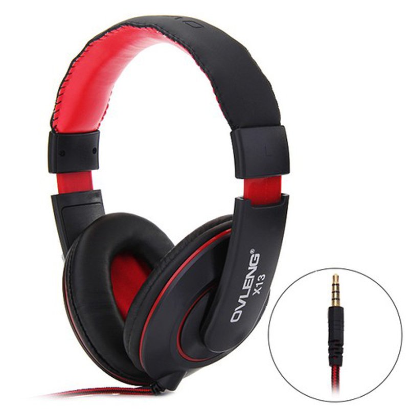 OVLENG X13 Wired 3.5mm Headphones Wire Control Dedicated Voice Computer Headset Voice Karaoke Game